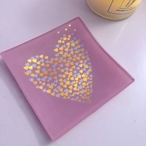 Ceramic Jewelry Dish with Hearts